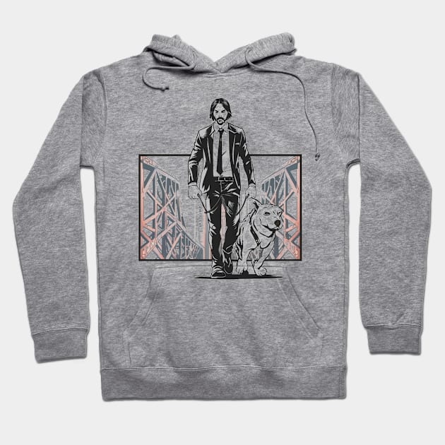 John Wick (bridge) Hoodie by Aldrvnd